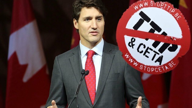 Der kanadische Premier Justin Trudeau (Bild: APA/AFP/JOHN THYS, APA/AFP/LARS HAGBERG)