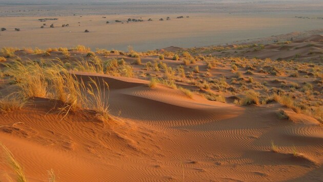 Sand, tonnenweise Sand: Wie man daraus Strom gewinnen kann, erklärt Christian Mähr. (Bild: dpa/Simone Humml)