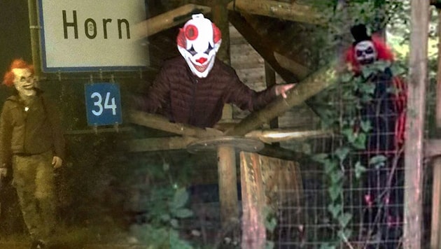 Diese Horror-Clowns wurden in Österreich gesichtet. (Bild: Facebook.com/Clown Warnungen Niederösterreich)