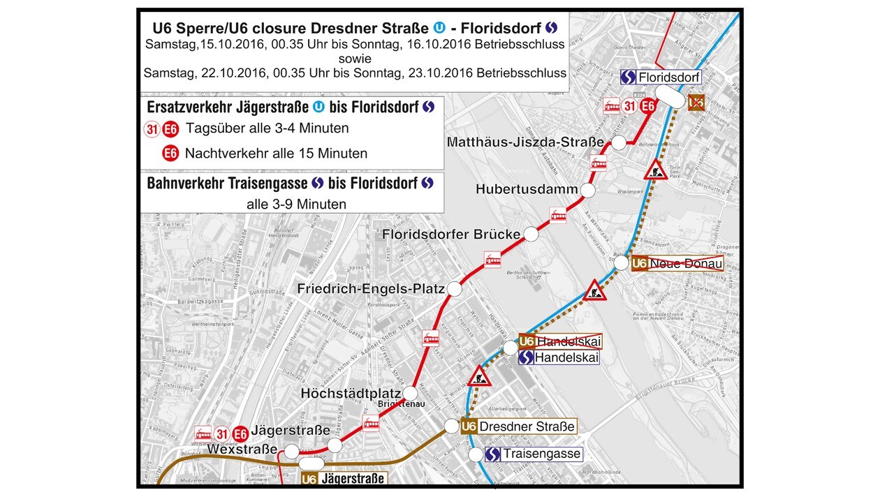 Arbeiten An Brücke - U6-Ersatzverkehr Nach Floridsdorf Am Wochenende ...