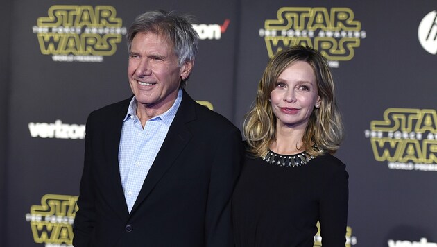 Harrison Ford mit Gattin Calista Flockhart (Bild: Jordan Strauss/Invision/AP)
