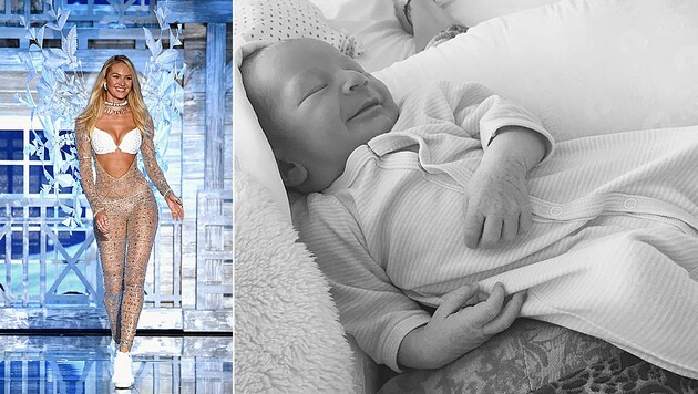 Candice Swanepoel ist zum ersten Mal Mama geworden. (Bild: APA/AFP/Jamie McCarthy, instagram.com/angelcandices)