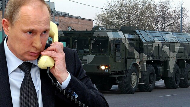 Kremlchef Wladimir Putin ordnete die Stationierung von Iskander-Raketen in Kaliningrad an. (Bild: AP, wikipedia.org/Vitaliy Ragulin)