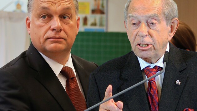 Ungarn-Experte Lendvai (rechts) übt Kritik am politischen System des ungarischen Regierungschefs Viktor Orban. (Bild: AP/Vadim Ghirda, ROBERT JAEGER)