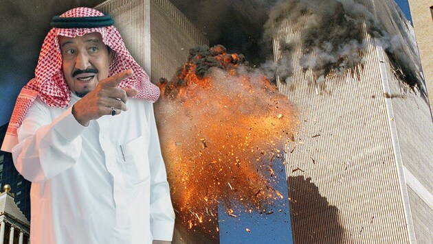 Saudi-König Salman bin Abdulaziz (li.): Droht seinem Wüstenstaat nun eine Flut an Klagen? (Bild: AP, APA/AFP/Saudi Royal Palace/BANDAR AL-JALOUD)