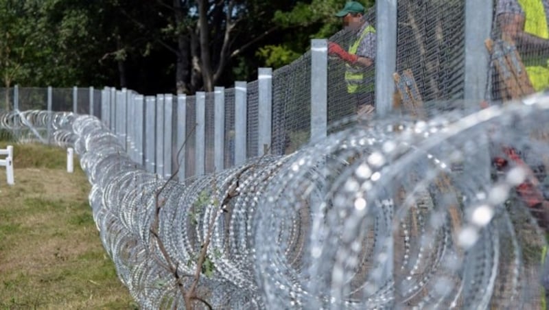 Der Grenzzaun zwischen Ungarn und Serbien (Bild: APA/AFP/Csaba Segesvari)