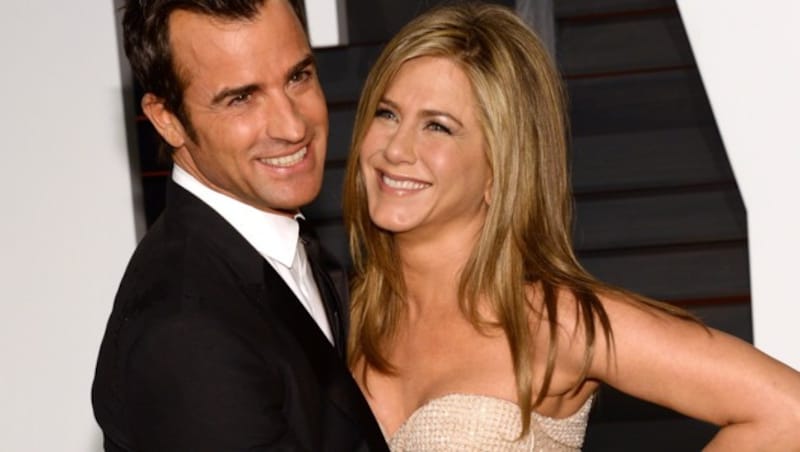 Jennifer Aniston und Justin Theroux (Bild: Evan Agostini/Invision/AP)