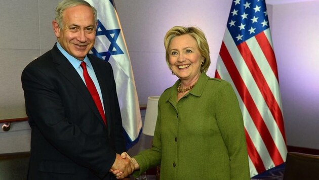 Benjamin Netanyahu und Hillary Clinton (Bild: APA/AFP/GPO/KOBI GIDEON)