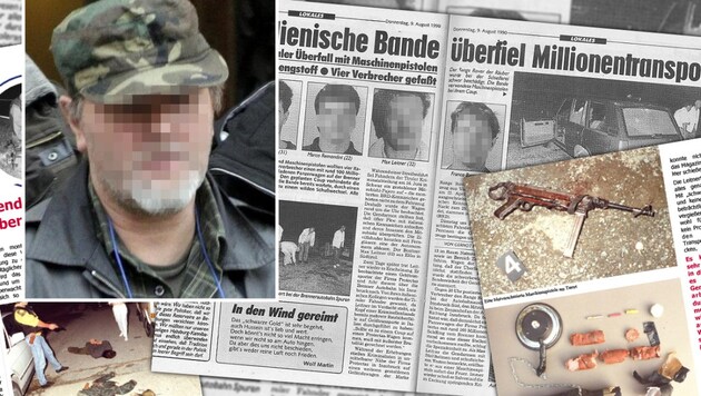 Ausbrecherkönig Max Leitner (58) wurde 1990 beim Geldtransporter-Coup von der Polizei gefasst. (Bild: IPA Tirol, "Krone")