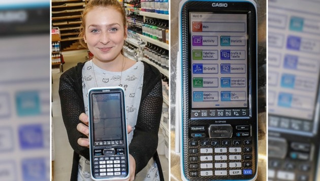 Kann viel, kostet aber auch viel: Dieser (Schul-)Taschenrechner schlägt mit rund 120 Euro zu Buche. (Bild: MARKUS TSCHEPP)