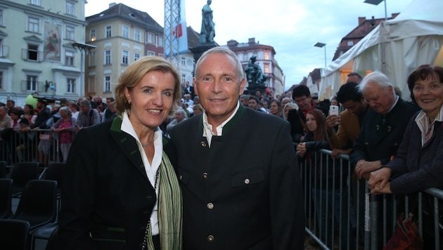 Margareta Reichsthaler (GenussRegion Österreich) und Energie-Steiermark-Chef Christian Purrer. (Bild: Jürgen Radspieler)