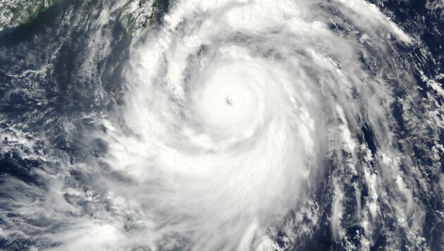 Eine Satellitenaufnahme des Taifuns "Meranti" (Bild: NASA)