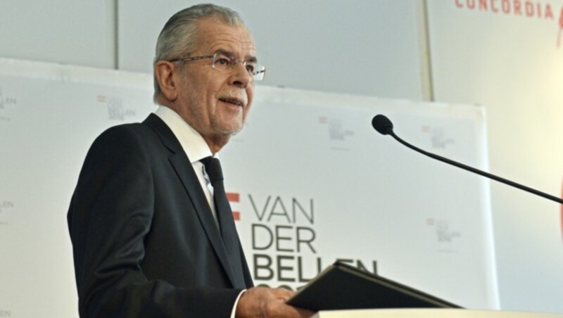 Kurzzeit-Präsident in spe Van der Bellen (Bild: APA/HANS PUNZ)