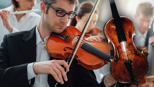 Eine der gestohlenen Geigen aus der wertvollen Sammlung des Berufsmusikers (Bild: thinkstockphotos.de, Polizei)
