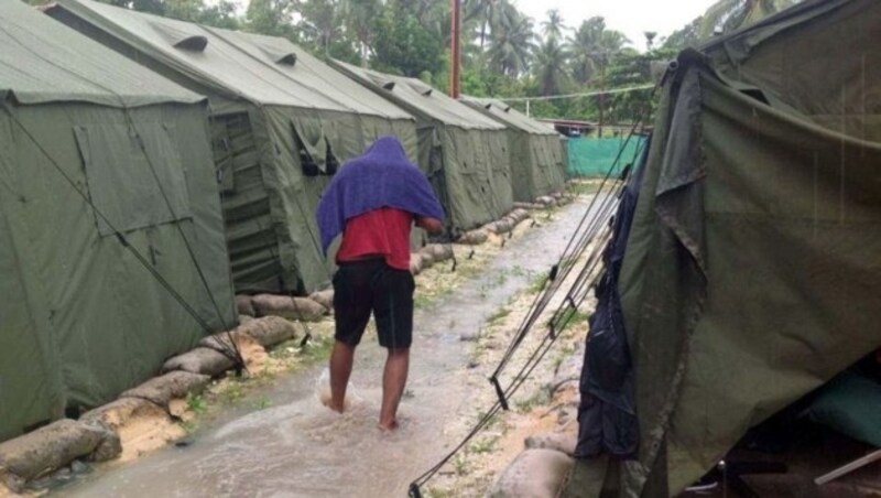 Ein von der australischen Regierung betriebenes Flüchtlingscamp auf Papua-Neuguinea (Bild: APA/AFP/REFUGEE ACTION COALITION)