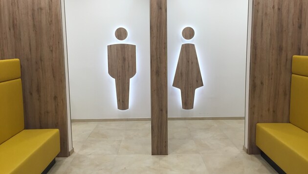 Neue Kunden-WCs in den City Arkaden. (Bild: Clara Milena Steiner)