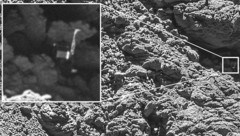 „Philae“ landete unvorhergesehen in einer schattigen Felsspalte. (Bild: Associated Press)