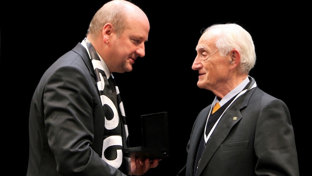 Karl Schlechta (rechts) mit Hans Rinner im Jahr 2009 (Bild: GEPA)