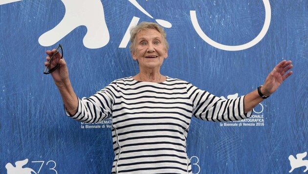 Ingrid Burkhard auf dem Venediger Lido (Bild: AFP)