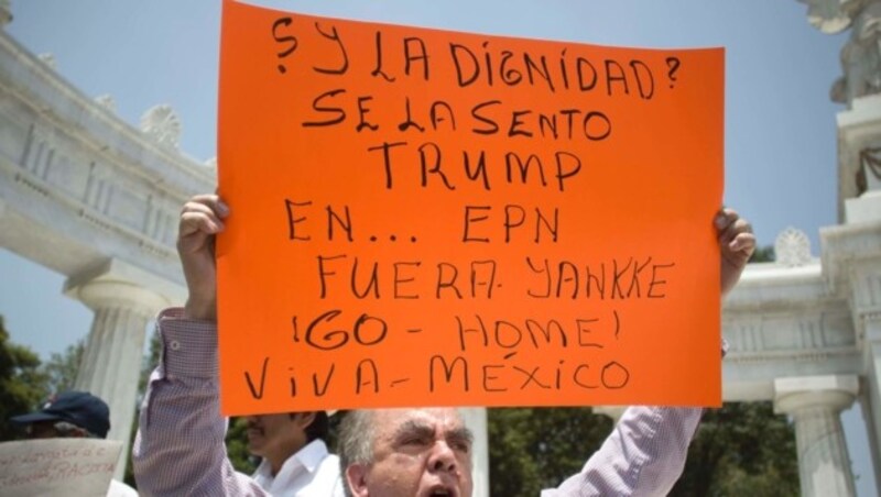 Proteste gegen Trump in Mexiko-Stadt (Bild: APA/AFP/ALEJANDRO AYALA)