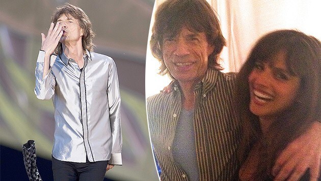 Mick Jagger mit seiner neuen Freundin (Bild: APA/EPA/PAUL BERGEN, instagram.com/noatishby)