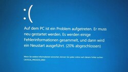 So kennt ihn die IT-Welt: Bei einem PC-Absturz zeigt Windows einen Blue Screen. Bei Windows 11 war die Absturzmeldung allerdings schwarz. (Bild: Microsoft)