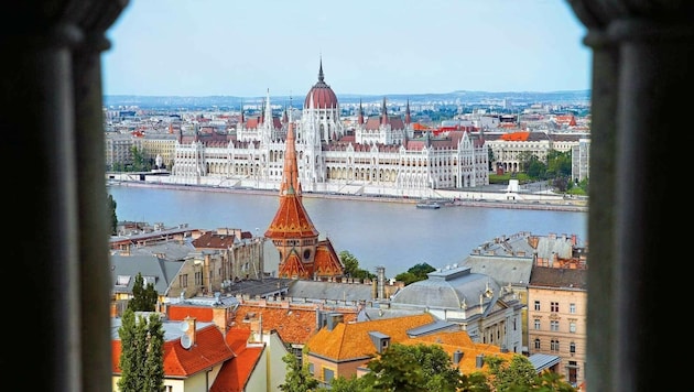 Der wunderschöne Blick auf Budapest und das Parlament an der Donau (Bild: Reinhard Holl)