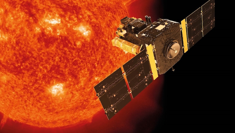 Das Observatorium SOHO liefert stetig Aufnahmen unserer Sonne. (Bild: ESA/ATG medialab, SOHO (ESA & NASA))