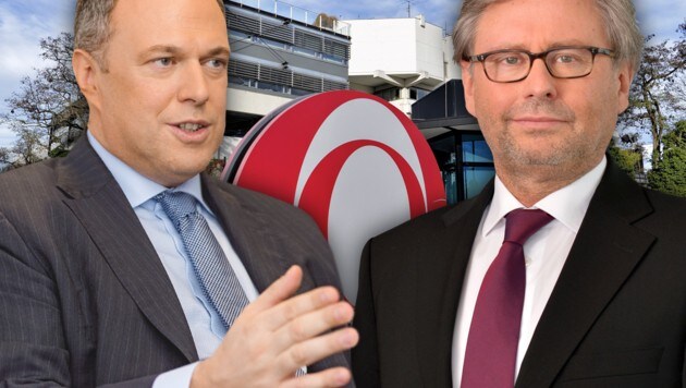 Das Duell: Steht Wrabetz (re.) vor seiner dritten Amtsperiode - oder wird Finanzchef Grasl gewählt? (Bild: ORF/Thomas Ramstorfer, APA/Herbert Neubauer)