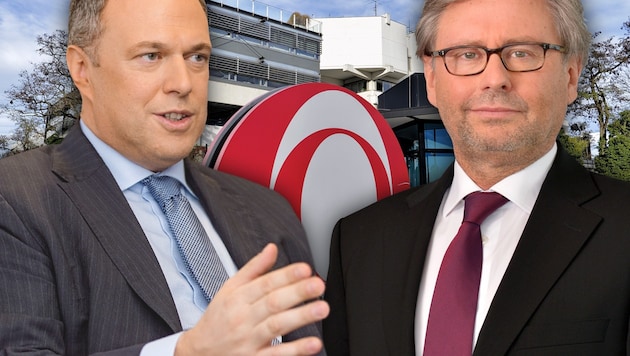 Das Duell: Steht Wrabetz (re.) vor seiner dritten Amtsperiode - oder wird Finanzchef Grasl gewählt? (Bild: ORF/Thomas Ramstorfer, APA/Herbert Neubauer)