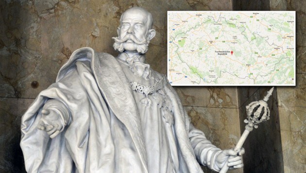 Die kleine tschechische Gemeinde Pohled verehrt Kaiser Franz Josef I. (Bild: APA/HERBERT PFARRHOFER, Google Maps)
