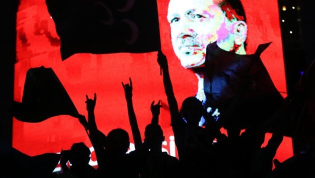 Anhänger Erdogans in Ankara (Bild: APA/AFP/ADEM ALTAN)