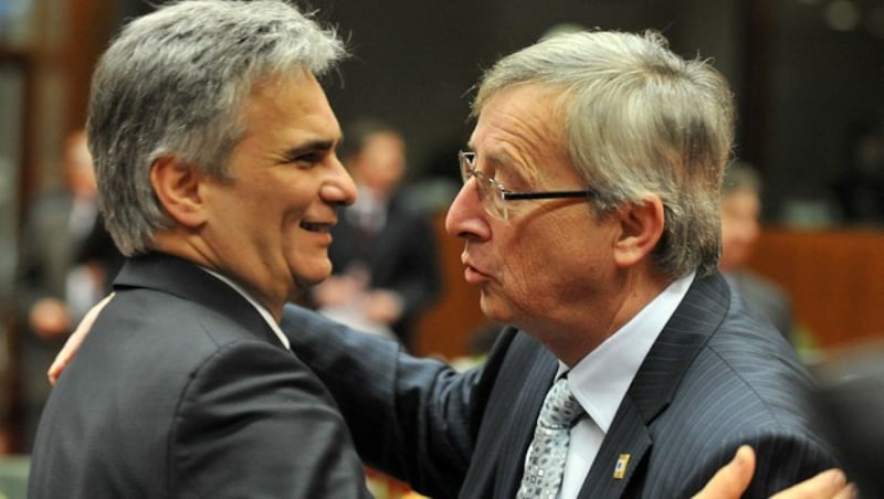 Juncker mit Kanzler Werner Faymann (Bild: APA/HOPI MEDIA/Bernhard J. Holzner)