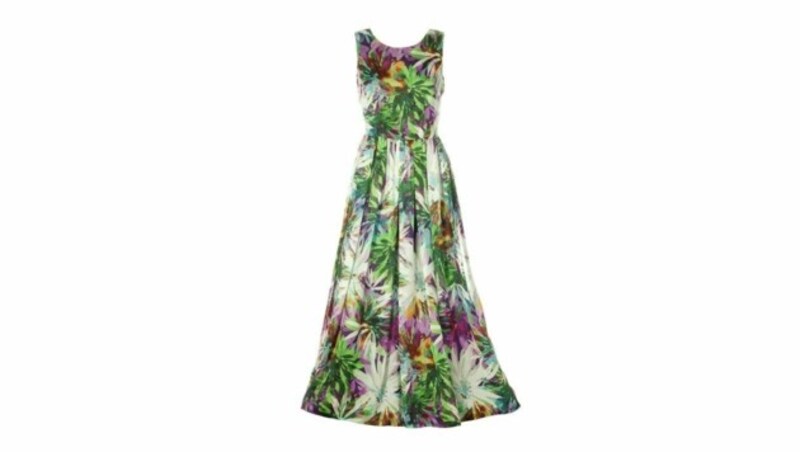 Sommerkleid mit Palmenprint (Bild: Madeleine)