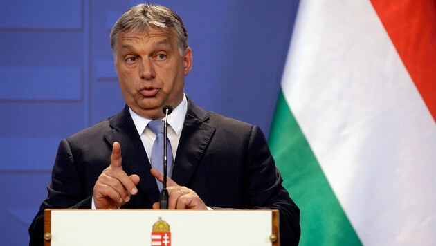Migration ist für Ministerpräsident Viktor Orban "keine Lösung". (Bild: APA/AFP/PETER KOHALMI)