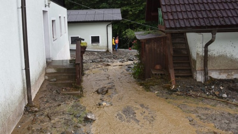 Überschwemmungen im steirischen Stanz (Bild: APA/BFVMZ PUSTERHOFER)