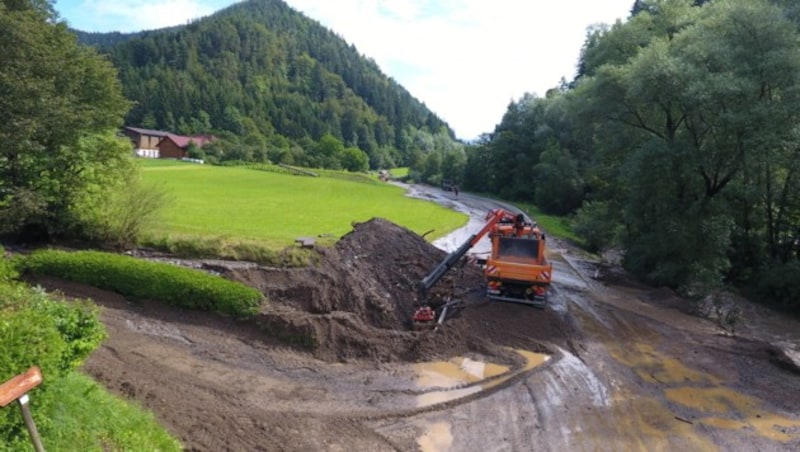 Murenabgang nach Unwettern zwischen Mixnitz und Breitenau am Hochlantsch (Steiermark) (Bild: APA/ROLAND THENY/FILMTEAM-AUSTRIA)