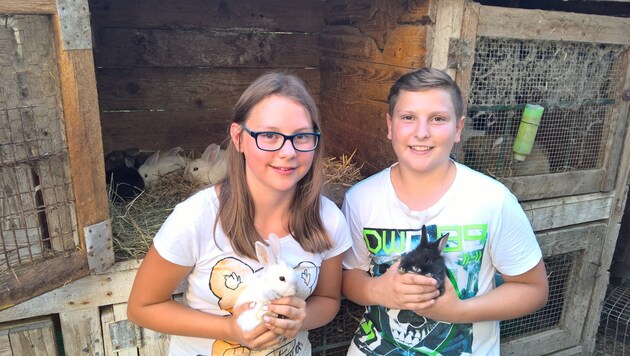 Ein Herz für Tier bewiesen Kerstin und Philipp: Sie retteten ausgesetzte Zwergkaninchen. (Bild: Familie N.)
