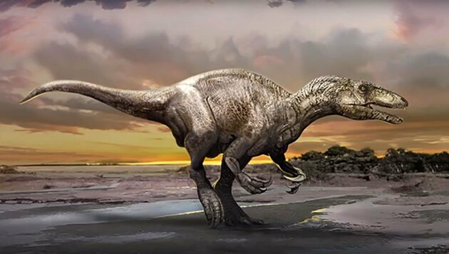 Illustration: So könnte die neu entdeckte Dinosaurier-Art ausgesehen haben. (Bild: PLOS One/Jan Sovak)