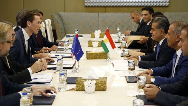Außenminister Sebastian Kurz bei seinem Arbeitsbesuch in Erbil (Bild: Außenministerium/Dragan Tatic)