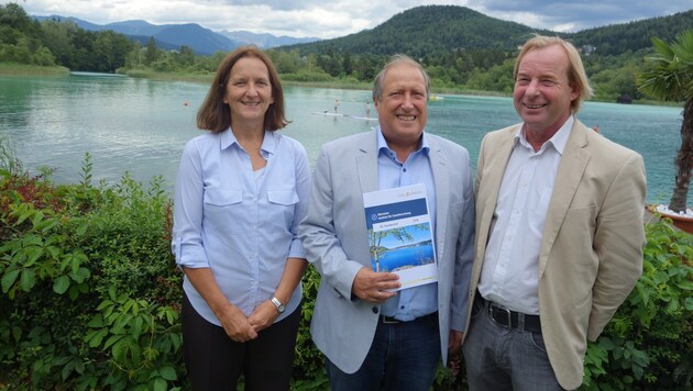 Fresner, Holub und Friedl präsentierten den neuen Seenbericht (Bild: Thomas Leitner)