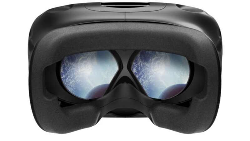 Trotz hoher Auflösung erkennt man bei Verwendung der Vive immer noch Einzelpixel in der VR. (Bild: HTC)