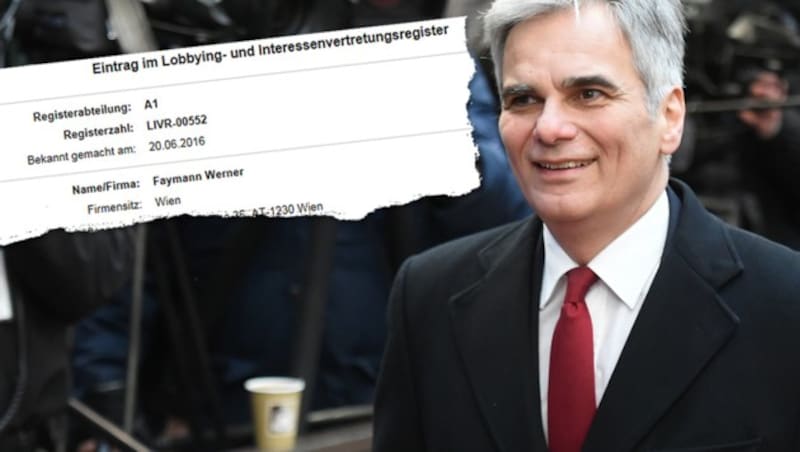 Ex-Kanzler Werner Faymann (56) ließ sich am 20. Juni ins Lobbyistenregister eintragen. (Bild: AP, Justizministerium)