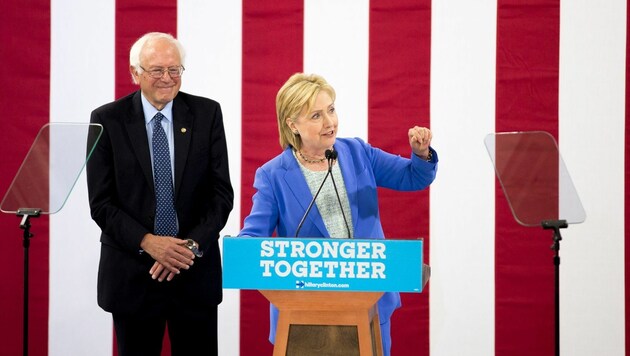 Bernie Sandersund Hillary Clinton (Bild: AFP)