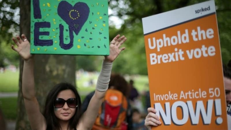 Demonstration in London für den Verbleib in der EU (Bild: APA/AFP/Daniel Leal-Olivas)