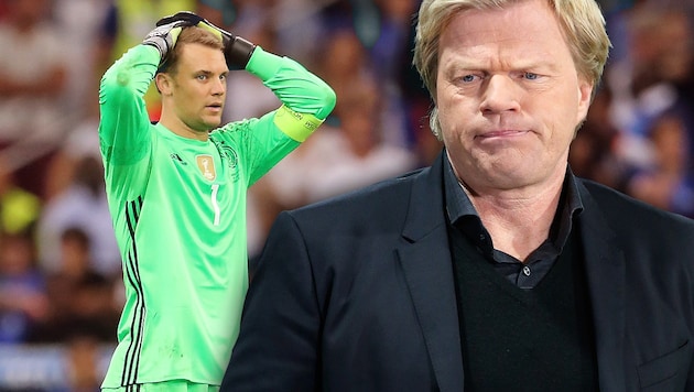 Oliver Kahn (r.) rät Manuel Neuer zu weniger Spielen. (Bild: AP, GEPA)