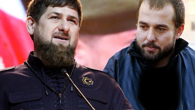 Tschetschenien-Präsident Kadyrow (li.): "Tschatajew (re.) wurde in Österreich zum Terroristen." (Bild: ASSOCIATED PRESS)