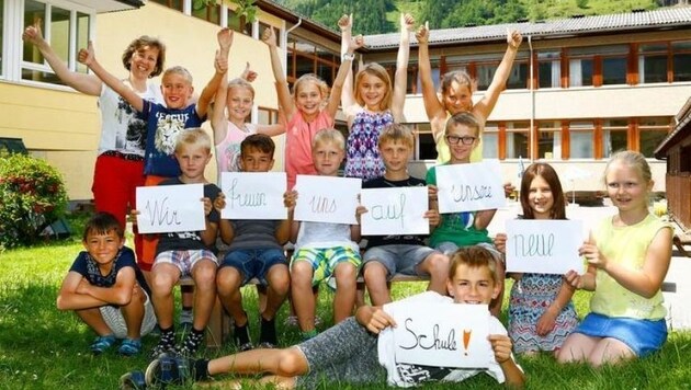 Die Klasse 3b freut sich auf die neue Schule, auch wenn sie 2018 schon die Hauptschule besuchen (Bild: Gerhard Schiel)