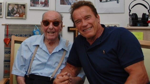 Arnold Schwarzenegger zu Besuch bei Fredi Gerstl in Graz (Bild: Ferdinand Krainer)