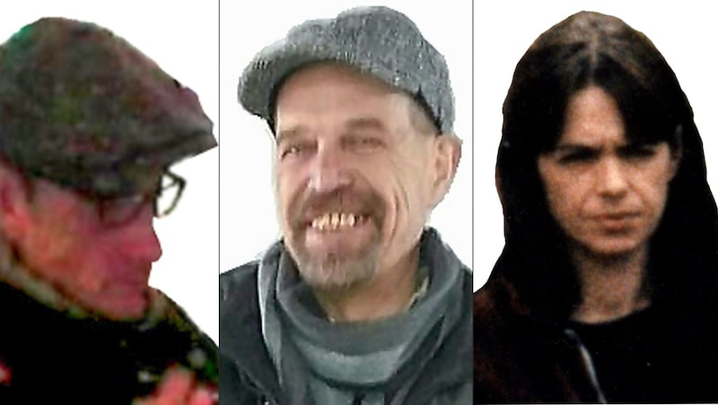 This mugshot of the three ex-RAF terrorists Ernst-Volker Staub, Burkhard Garweg and Daniele Klette was published in June 2016. (Bild: APA/AFP/State Office of Criminal Investigation)